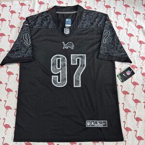 Detroit Lions Black Nike Jersey #97 Hutchinson